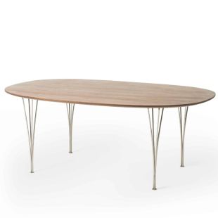 Bruno Mathsson Style Oval Wood Table