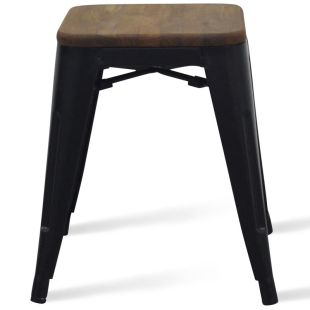 Mini Tabouret Rétro Café assise bois