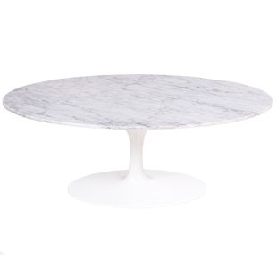 TABLE BASSE OVALE TULIPE EN MARBRE