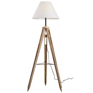 Wooden tripod Floor Lamp Triangle Shade