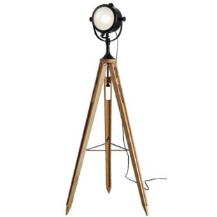 Wooden Tripod Floor Lamp